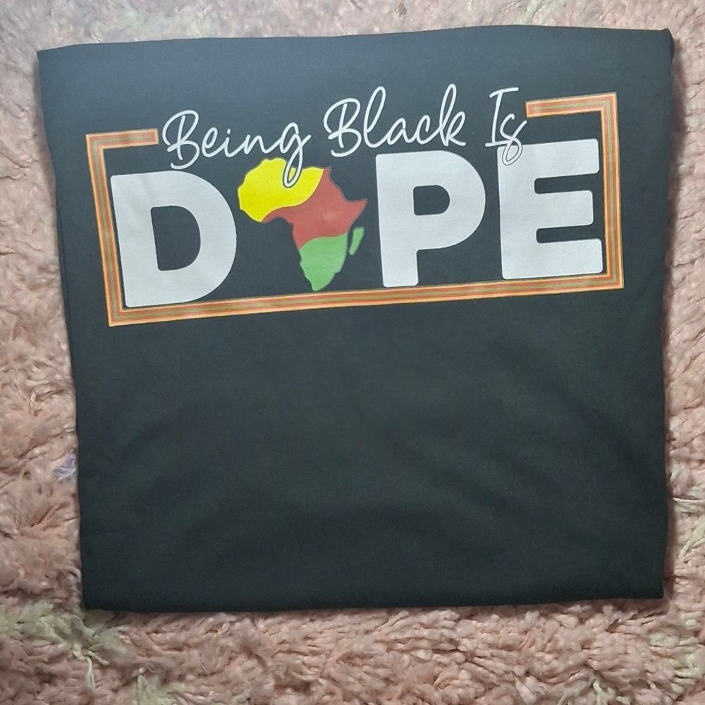 Being Black Is Dope Tee - Green, Red, Yellow